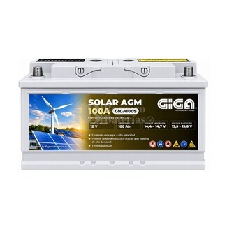 Comprar Bater�a Solar AGM 12V 100Ah GIGA | Potencia y Duraci�n